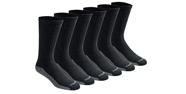 Dickies Men's Multi-pack Dri-tech Moisture Control Crew Socks
